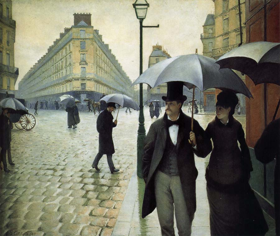 The raining at Paris street